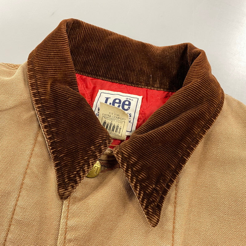【中古品】【メンズ】 LEE リー 0414 80S QUILTING LINER CORDUROY COLLAR DUCK COVERALL キルティング ライナー コーデュロイ カラー ダック カバーオール アウター 146-260604-cs-10-izu サイズ：M カラー：ブラウン 万代Net店