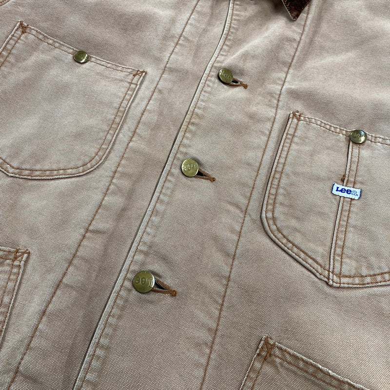 【中古品】【メンズ】 LEE リー 0414 80S QUILTING LINER CORDUROY COLLAR DUCK COVERALL キルティング ライナー コーデュロイ カラー ダック カバーオール アウター 146-260604-cs-10-izu サイズ：M カラー：ブラウン 万代Net店