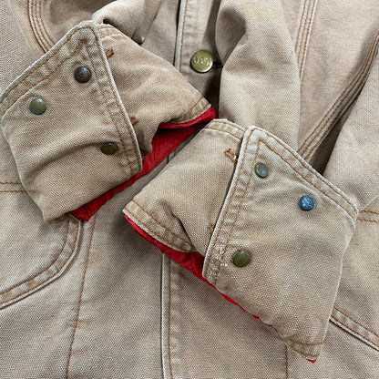 【中古品】【メンズ】 LEE リー 0414 80S QUILTING LINER CORDUROY COLLAR DUCK COVERALL キルティング ライナー コーデュロイ カラー ダック カバーオール アウター 146-260604-cs-10-izu サイズ：M カラー：ブラウン 万代Net店
