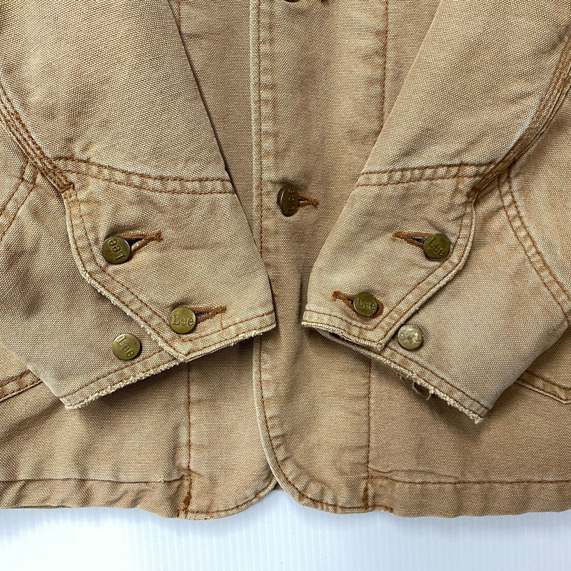 【中古品】【メンズ】 LEE リー 0414 80S QUILTING LINER CORDUROY COLLAR DUCK COVERALL キルティング ライナー コーデュロイ カラー ダック カバーオール アウター 146-260604-cs-10-izu サイズ：M カラー：ブラウン 万代Net店