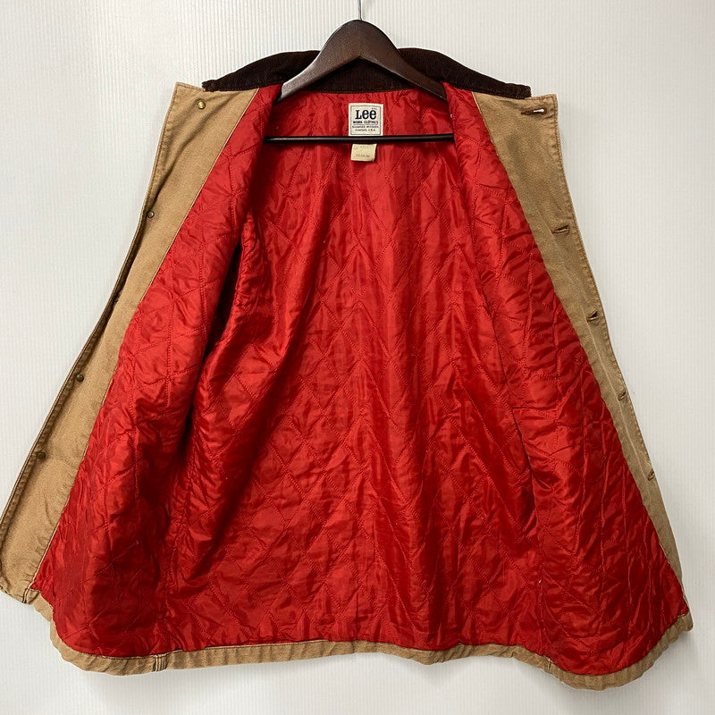 【中古品】【メンズ】 LEE リー 0414 80S QUILTING LINER CORDUROY COLLAR DUCK COVERALL キルティング ライナー コーデュロイ カラー ダック カバーオール アウター 146-260604-cs-10-izu サイズ：M カラー：ブラウン 万代Net店