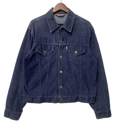 【中古品】【メンズ】 LEVI'S リーバイス 刻印522 白タブ 70S CORDUROY TRACKER JACKET コーデュロイ トラッカー ジャケット アウター 146-260604-cs-11-izu サイズ：42 カラー：ネイビー 万代Net店