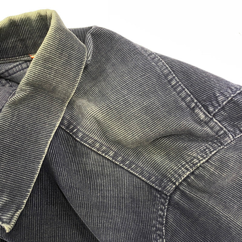 【中古品】【メンズ】 LEVI'S リーバイス 刻印522 白タブ 70S CORDUROY TRACKER JACKET コーデュロイ トラッカー ジャケット アウター 146-260604-cs-11-izu サイズ：42 カラー：ネイビー 万代Net店