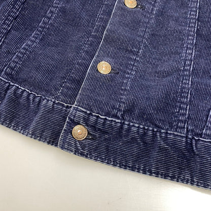 【中古品】【メンズ】 LEVI'S リーバイス 刻印522 白タブ 70S CORDUROY TRACKER JACKET コーデュロイ トラッカー ジャケット アウター 146-260604-cs-11-izu サイズ：42 カラー：ネイビー 万代Net店