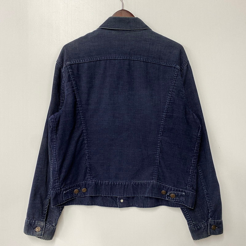 【中古品】【メンズ】 LEVI'S リーバイス 刻印522 白タブ 70S CORDUROY TRACKER JACKET コーデュロイ トラッカー ジャケット アウター 146-260604-cs-11-izu サイズ：42 カラー：ネイビー 万代Net店