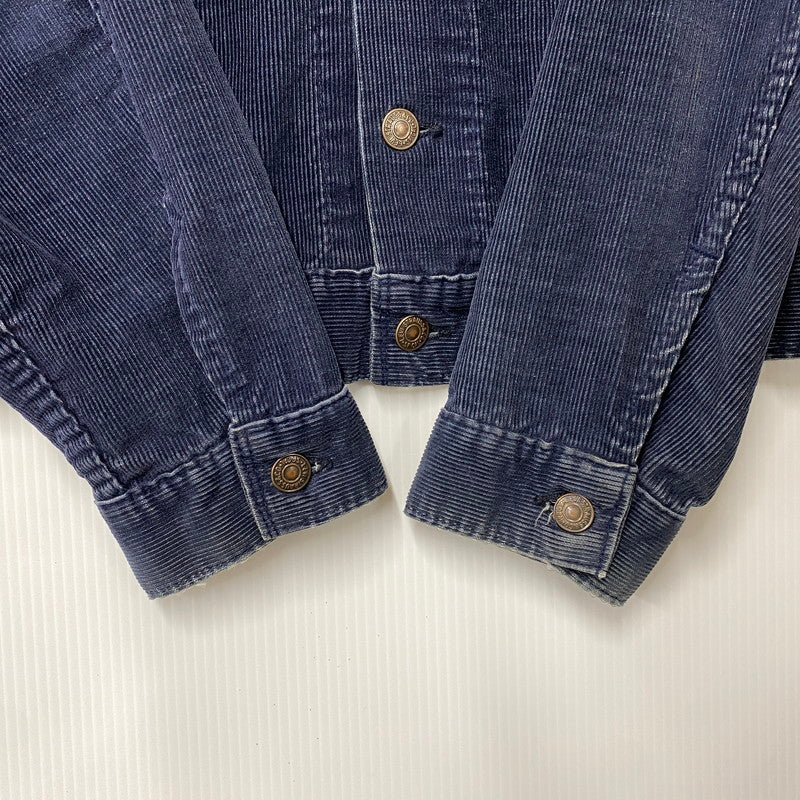 【中古品】【メンズ】 LEVI'S リーバイス 刻印522 白タブ 70S CORDUROY TRACKER JACKET コーデュロイ トラッカー ジャケット アウター 146-260604-cs-11-izu サイズ：42 カラー：ネイビー 万代Net店
