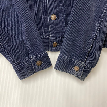 【中古品】【メンズ】 LEVI'S リーバイス 刻印522 白タブ 70S CORDUROY TRACKER JACKET コーデュロイ トラッカー ジャケット アウター 146-260604-cs-11-izu サイズ：42 カラー：ネイビー 万代Net店