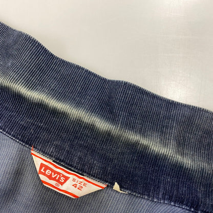 【中古品】【メンズ】 LEVI'S リーバイス 刻印522 白タブ 70S CORDUROY TRACKER JACKET コーデュロイ トラッカー ジャケット アウター 146-260604-cs-11-izu サイズ：42 カラー：ネイビー 万代Net店