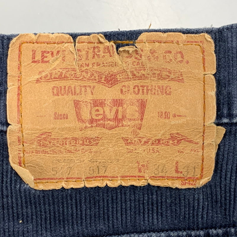 【中古品】【メンズ】 LEVI'S リーバイス 刻印513 42TALON ZIP 白タブ CORDUROY PANTS タロンジップ コーデュロイ パンツ ボトムス 157-260607-kh-10-izu サイズ：34×31 カラー：ネイビー 万代Net店