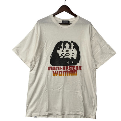 【中古品】【メンズ】 HYSTERIC GLAMOUR ヒステリックグラマー 02241CT01 MULTI HYSTERIC WOMAN SS TEE マルチ ヒステリック ウーマン ショートスリーブ Tシャツ トップス 半袖 140-260608-ya-05-izu サイズ：XL カラー：白 万代Net店