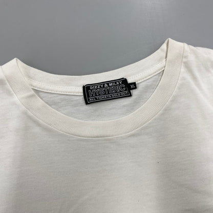 【中古品】【メンズ】 HYSTERIC GLAMOUR ヒステリックグラマー 02241CT01 MULTI HYSTERIC WOMAN SS TEE マルチ ヒステリック ウーマン ショートスリーブ Tシャツ トップス 半袖 140-260608-ya-05-izu サイズ：XL カラー：白 万代Net店