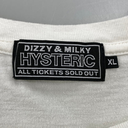 【中古品】【メンズ】 HYSTERIC GLAMOUR ヒステリックグラマー 02243CT01 MORNING BEAT SS TEE モーニング ビート ショートスリーブ Tシャツ トップス 半袖 140-260608-ya-04-izu サイズ：XL カラー：白 万代Net店