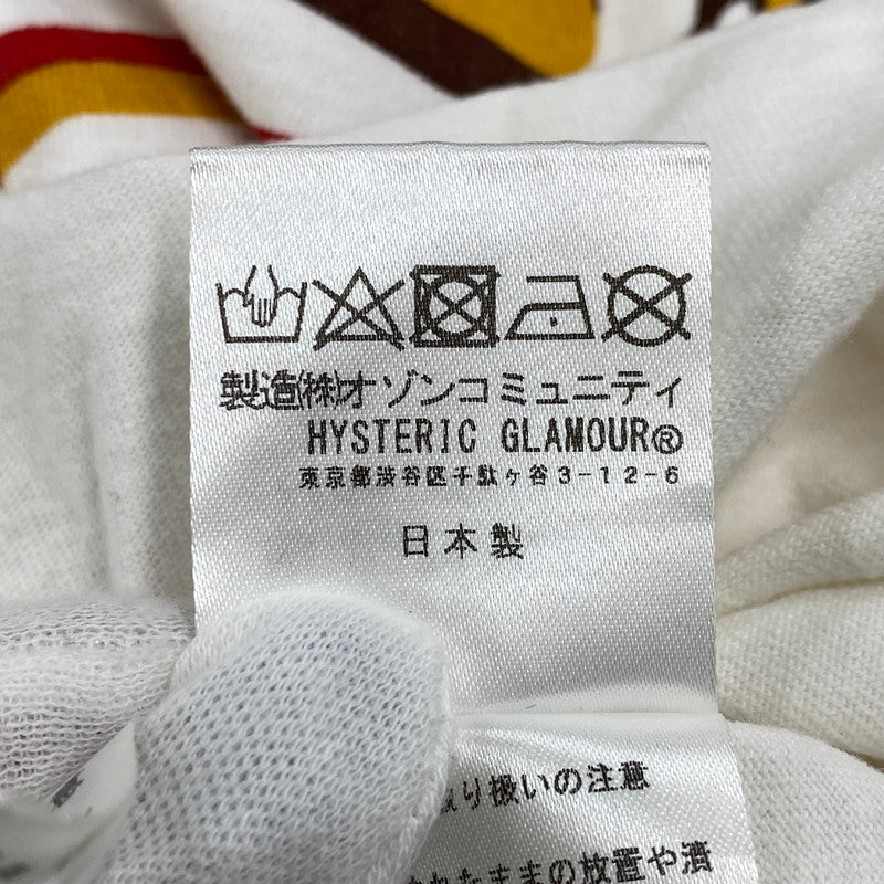 【中古品】【メンズ】 HYSTERIC GLAMOUR ヒステリックグラマー 02243CT01 MORNING BEAT SS TEE モーニング ビート ショートスリーブ Tシャツ トップス 半袖 140-260608-ya-04-izu サイズ：XL カラー：白 万代Net店