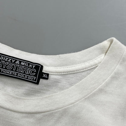 【中古品】【メンズ】 HYSTERIC GLAMOUR ヒステリックグラマー 02243CT01 MORNING BEAT SS TEE モーニング ビート ショートスリーブ Tシャツ トップス 半袖 140-260608-ya-04-izu サイズ：XL カラー：白 万代Net店