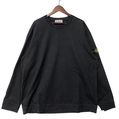 【中古品】【メンズ】 STONE ISLAND ストーンアイランド 791563750 国内正規 HEAVY COTTON JERSEY GARMENT DYED ヘビー コットン ジャージー ガーメント ダイ トップス 長袖 141-260603-cs-02-izu サイズ：3X カラー：ブラック 万代Net店