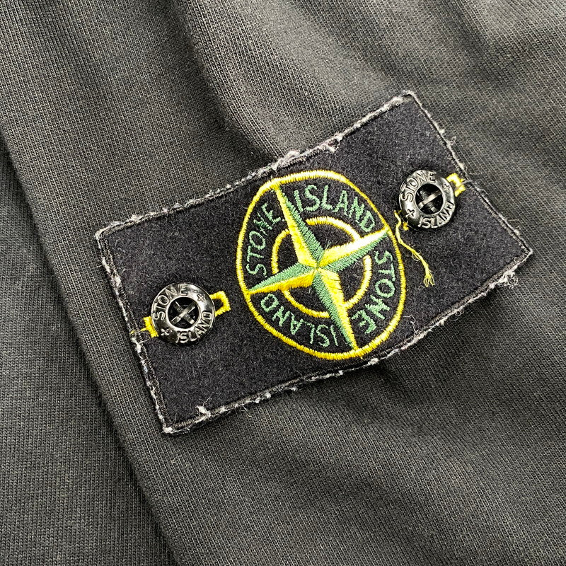【中古品】【メンズ】 STONE ISLAND ストーンアイランド 791563750 国内正規 HEAVY COTTON JERSEY GARMENT DYED ヘビー コットン ジャージー ガーメント ダイ トップス 長袖 141-260603-cs-02-izu サイズ：3X カラー：ブラック 万代Net店