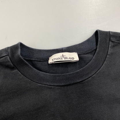 【中古品】【メンズ】 STONE ISLAND ストーンアイランド 791563750 国内正規 HEAVY COTTON JERSEY GARMENT DYED ヘビー コットン ジャージー ガーメント ダイ トップス 長袖 141-260603-cs-02-izu サイズ：3X カラー：ブラック 万代Net店