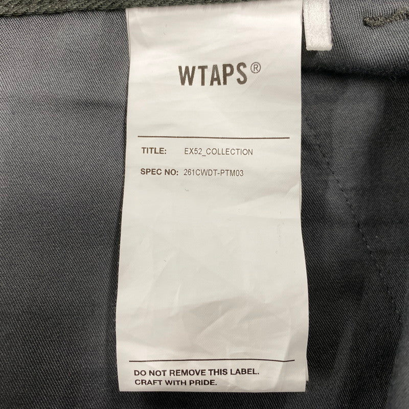 【中古品】【メンズ】 WTAPS ダブルタップス 261CWDT-PTM03 WRKT2001 TROUSERS COTTON. TWILL トラウザーズ コットン ツイル パンツ ボトムス ズボン 153-260603-cs-04-izu サイズ：02 カラー：カーキ 万代Net店
