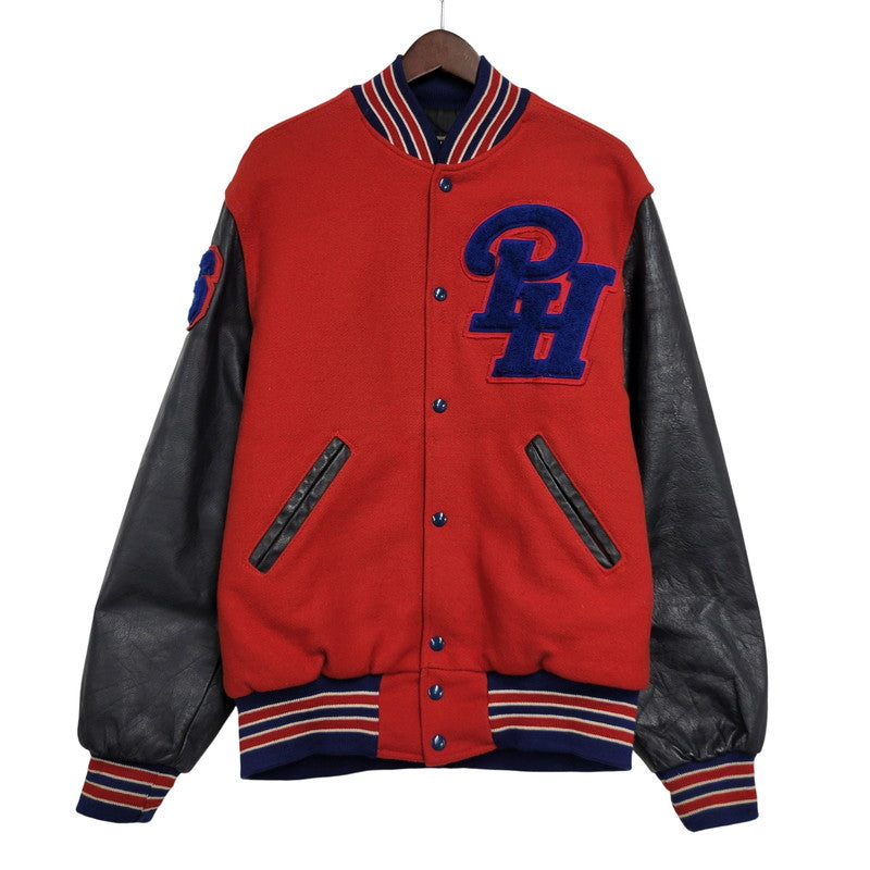 【中古品】【メンズ】 HOLLOWAY ホロウェイ STADIUM JACKET スタジアムジャケット スタジャン アウター 146-260608-as-17-izu サイズ：M カラー：レッド×ブラック 万代Net店
