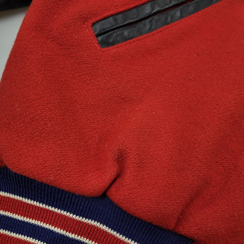 【中古品】【メンズ】 HOLLOWAY ホロウェイ STADIUM JACKET スタジアムジャケット スタジャン アウター 146-260608-as-17-izu サイズ：M カラー：レッド×ブラック 万代Net店
