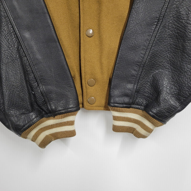 【現状渡し品】【メンズ】 BGS STADIUM JACKET スタジアムジャケット スタジャン アウター 146-260608-as-18-izu カラー：ブラウン×ブラック 万代Net店