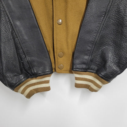 【現状渡し品】【メンズ】 BGS STADIUM JACKET スタジアムジャケット スタジャン アウター 146-260608-as-18-izu カラー：ブラウン×ブラック 万代Net店