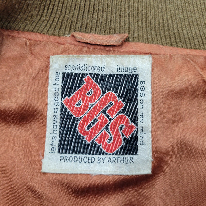 【現状渡し品】【メンズ】 BGS STADIUM JACKET スタジアムジャケット スタジャン アウター 146-260608-as-18-izu カラー：ブラウン×ブラック 万代Net店
