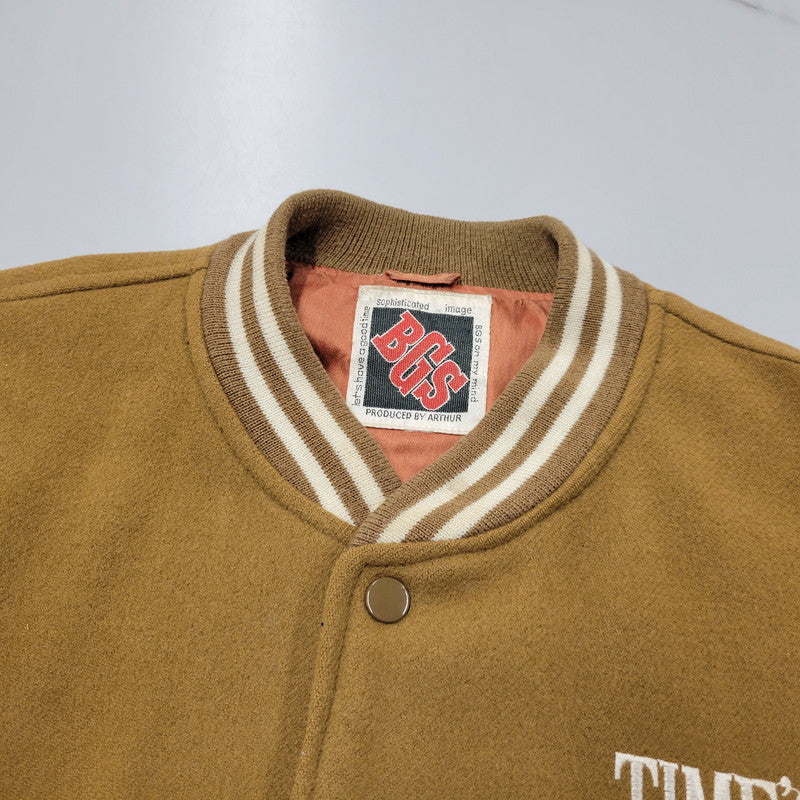 【現状渡し品】【メンズ】 BGS STADIUM JACKET スタジアムジャケット スタジャン アウター 146-260608-as-18-izu カラー：ブラウン×ブラック 万代Net店