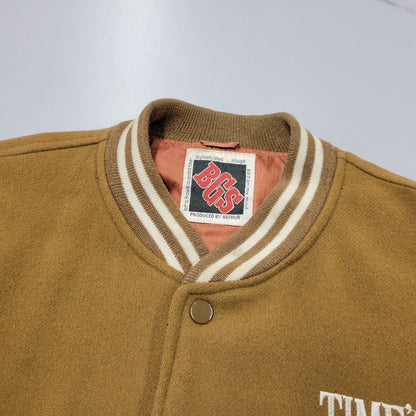 【現状渡し品】【メンズ】 BGS STADIUM JACKET スタジアムジャケット スタジャン アウター 146-260608-as-18-izu カラー：ブラウン×ブラック 万代Net店