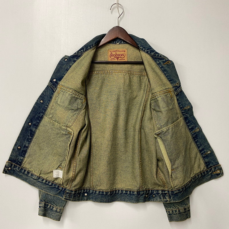 【中古品】【メンズ】 BOBSON ボブソン DENIM JACKET デニム ジャケット アウター 146-260609-ya-06-izu サイズ：M カラー：インディゴ 万代Net店