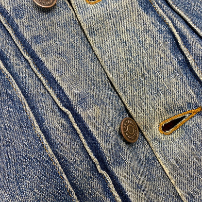 【現状渡し品】【メンズ】 Polo by Ralph Lauren ポロバイラルフローレン CHECK BLANKET LINER CORDUROY COLLAR DENIM JACKET コーデュロイ カラーデニムジャケット 146-260608-as-05-izu サイズ：XL カラー：インディゴ 万代Net店
