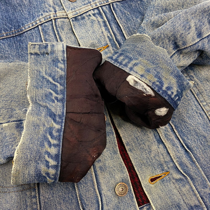 【現状渡し品】【メンズ】 Polo by Ralph Lauren ポロバイラルフローレン CHECK BLANKET LINER CORDUROY COLLAR DENIM JACKET コーデュロイ カラーデニムジャケット 146-260608-as-05-izu サイズ：XL カラー：インディゴ 万代Net店