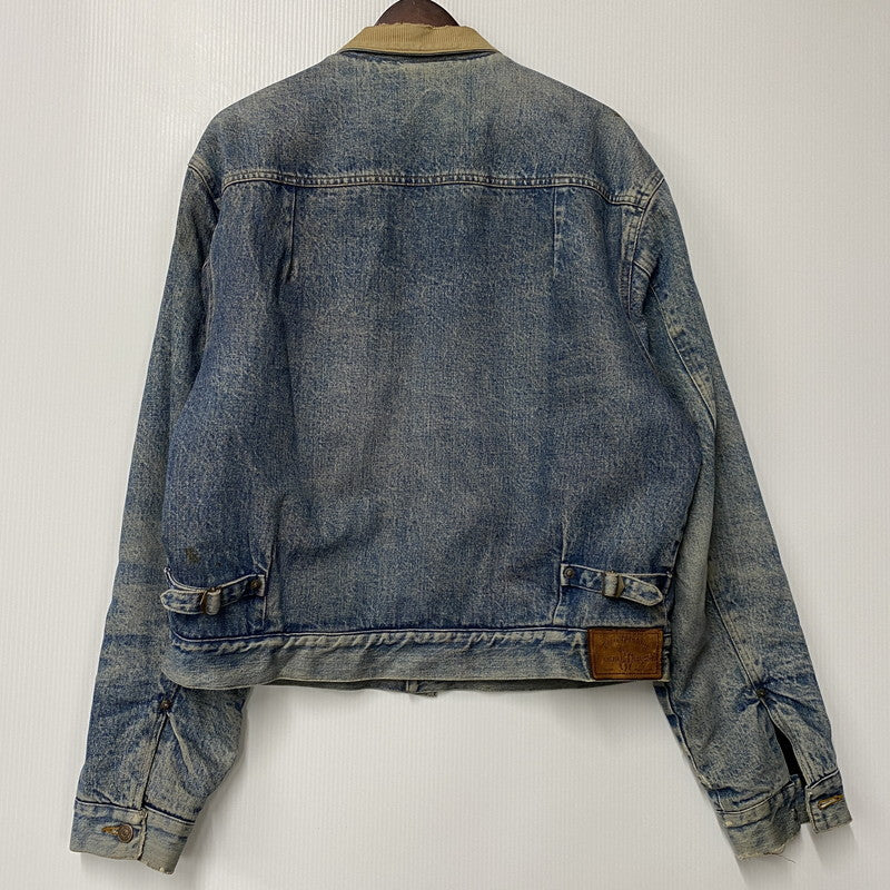 【現状渡し品】【メンズ】 Polo by Ralph Lauren ポロバイラルフローレン CHECK BLANKET LINER CORDUROY COLLAR DENIM JACKET コーデュロイ カラーデニムジャケット 146-260608-as-05-izu サイズ：XL カラー：インディゴ 万代Net店