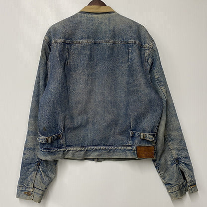 【現状渡し品】【メンズ】 Polo by Ralph Lauren ポロバイラルフローレン CHECK BLANKET LINER CORDUROY COLLAR DENIM JACKET コーデュロイ カラーデニムジャケット 146-260608-as-05-izu サイズ：XL カラー：インディゴ 万代Net店