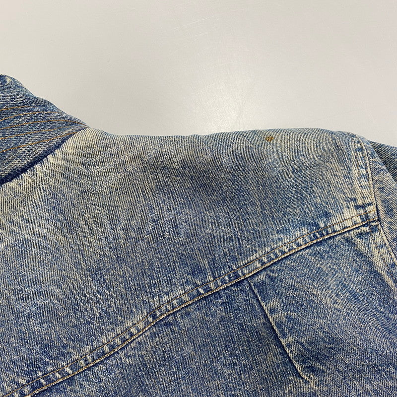 【現状渡し品】【メンズ】 Polo by Ralph Lauren ポロバイラルフローレン CHECK BLANKET LINER CORDUROY COLLAR DENIM JACKET コーデュロイ カラーデニムジャケット 146-260608-as-05-izu サイズ：XL カラー：インディゴ 万代Net店