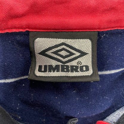 【中古品】【メンズ】 OLD UMBRO オールド アンブロ SEASON MANCHESTER UNITED FC AWAY SHIRT BECKHAM 7 シーズン マンチェスター ユナイテッド アウェイ シャツ ベッカム トップス 146-260610-kh-04-izu サイズ：XL カラー：ネイビー 万代Net店