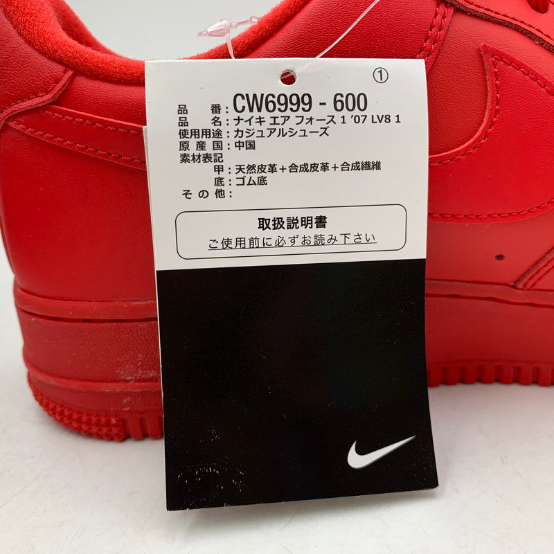 【中古美品】【メンズ】 NIKE ナイキ CW6999-600 AIR FORCE 1 LOW TRIPLE RED エア フォース 1 ロー トリプル レッド スニーカー 靴 160-260603-kh-01-izu サイズ：26.5 カラー：UNIVERSITY RED/UNIVERSITY RED 万代Net店