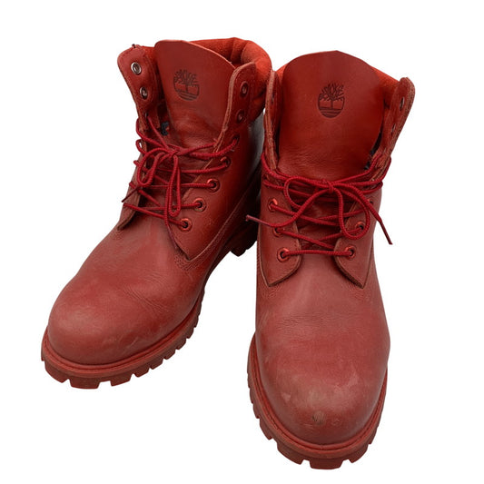 【中古品】【メンズ】 TIMBERLAND ティンバーランド A14LE 6 IN DOUBLE COLLAR BOOT 6インチ ダブル カラー ブーツ 靴 164-260603-kh-02-izu サイズ：26.5 カラー：レッド 万代Net店