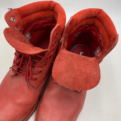 【中古品】【メンズ】 TIMBERLAND ティンバーランド A14LE 6 IN DOUBLE COLLAR BOOT 6インチ ダブル カラー ブーツ 靴 164-260603-kh-02-izu サイズ：26.5 カラー：レッド 万代Net店