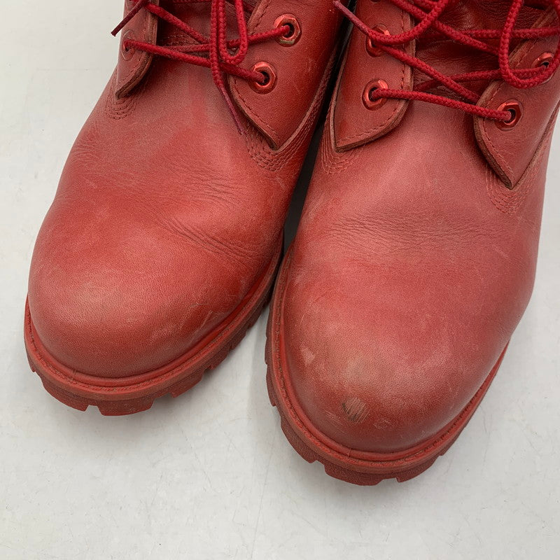 【中古品】【メンズ】 TIMBERLAND ティンバーランド A14LE 6 IN DOUBLE COLLAR BOOT 6インチ ダブル カラー ブーツ 靴 164-260603-kh-02-izu サイズ：26.5 カラー：レッド 万代Net店