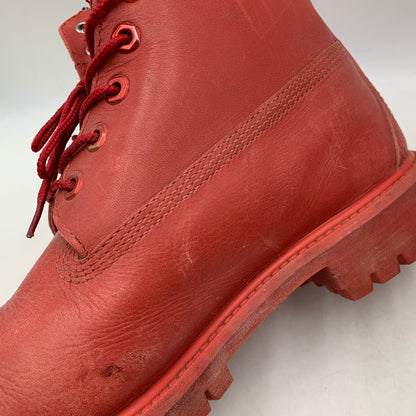 【中古品】【メンズ】 TIMBERLAND ティンバーランド A14LE 6 IN DOUBLE COLLAR BOOT 6インチ ダブル カラー ブーツ 靴 164-260603-kh-02-izu サイズ：26.5 カラー：レッド 万代Net店