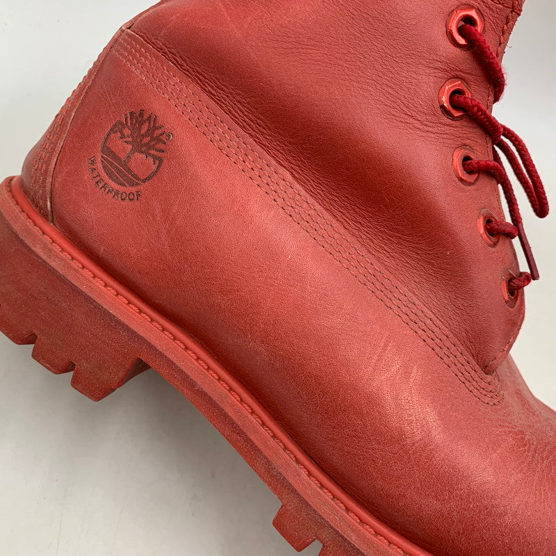 【中古品】【メンズ】 TIMBERLAND ティンバーランド A14LE 6 IN DOUBLE COLLAR BOOT 6インチ ダブル カラー ブーツ 靴 164-260603-kh-02-izu サイズ：26.5 カラー：レッド 万代Net店