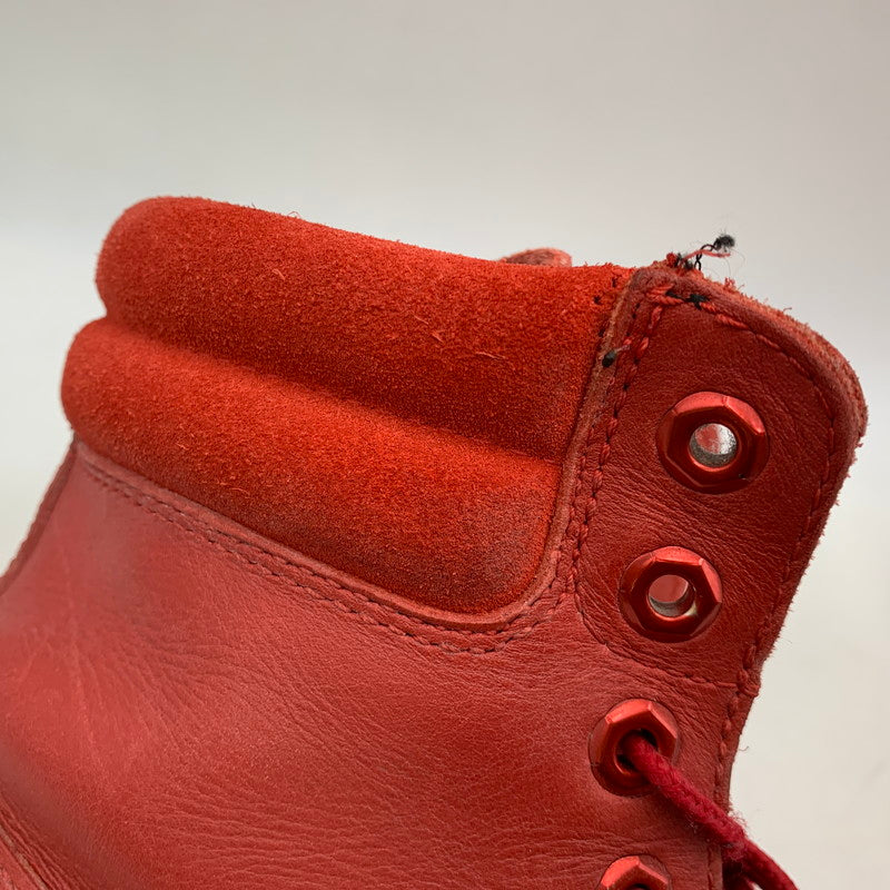 【中古品】【メンズ】 TIMBERLAND ティンバーランド A14LE 6 IN DOUBLE COLLAR BOOT 6インチ ダブル カラー ブーツ 靴 164-260603-kh-02-izu サイズ：26.5 カラー：レッド 万代Net店