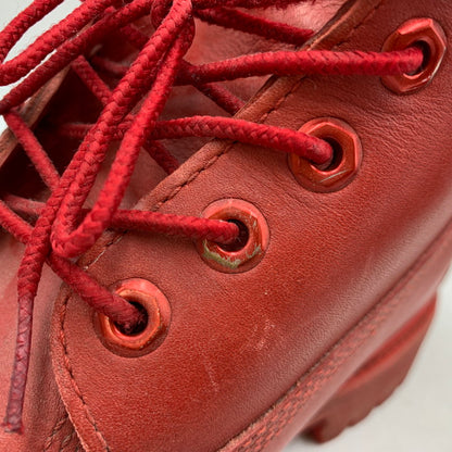 【中古品】【メンズ】 TIMBERLAND ティンバーランド A14LE 6 IN DOUBLE COLLAR BOOT 6インチ ダブル カラー ブーツ 靴 164-260603-kh-02-izu サイズ：26.5 カラー：レッド 万代Net店