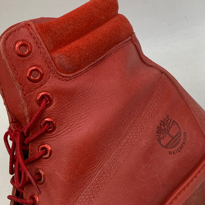 【中古品】【メンズ】 TIMBERLAND ティンバーランド A14LE 6 IN DOUBLE COLLAR BOOT 6インチ ダブル カラー ブーツ 靴 164-260603-kh-02-izu サイズ：26.5 カラー：レッド 万代Net店