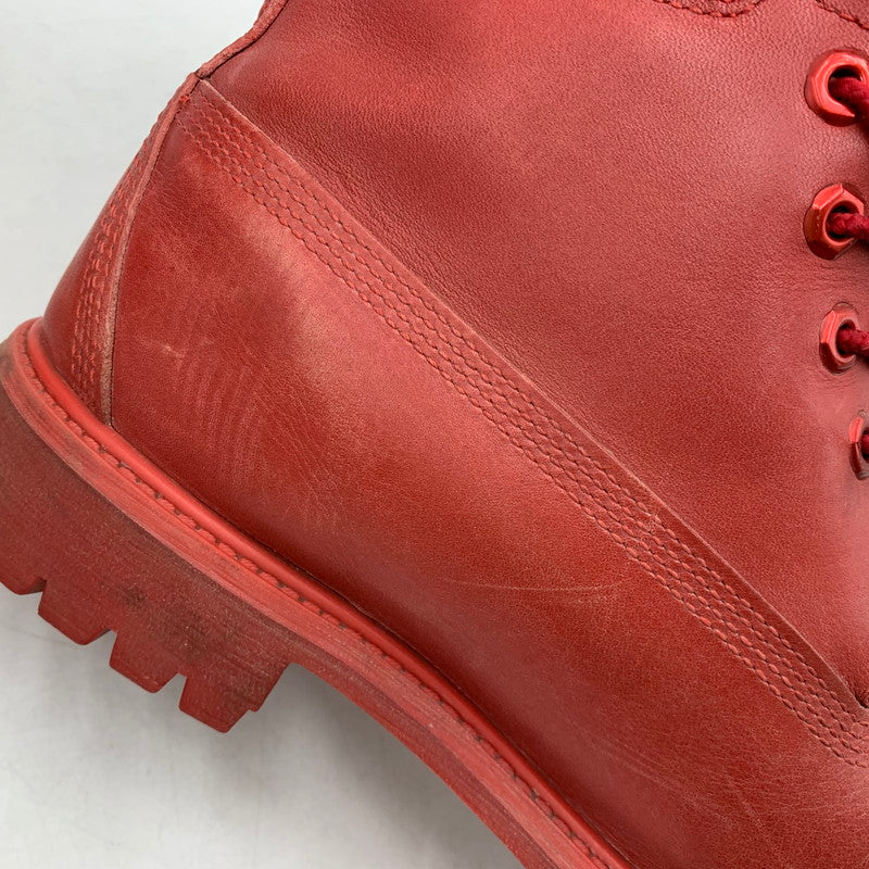 【中古品】【メンズ】 TIMBERLAND ティンバーランド A14LE 6 IN DOUBLE COLLAR BOOT 6インチ ダブル カラー ブーツ 靴 164-260603-kh-02-izu サイズ：26.5 カラー：レッド 万代Net店