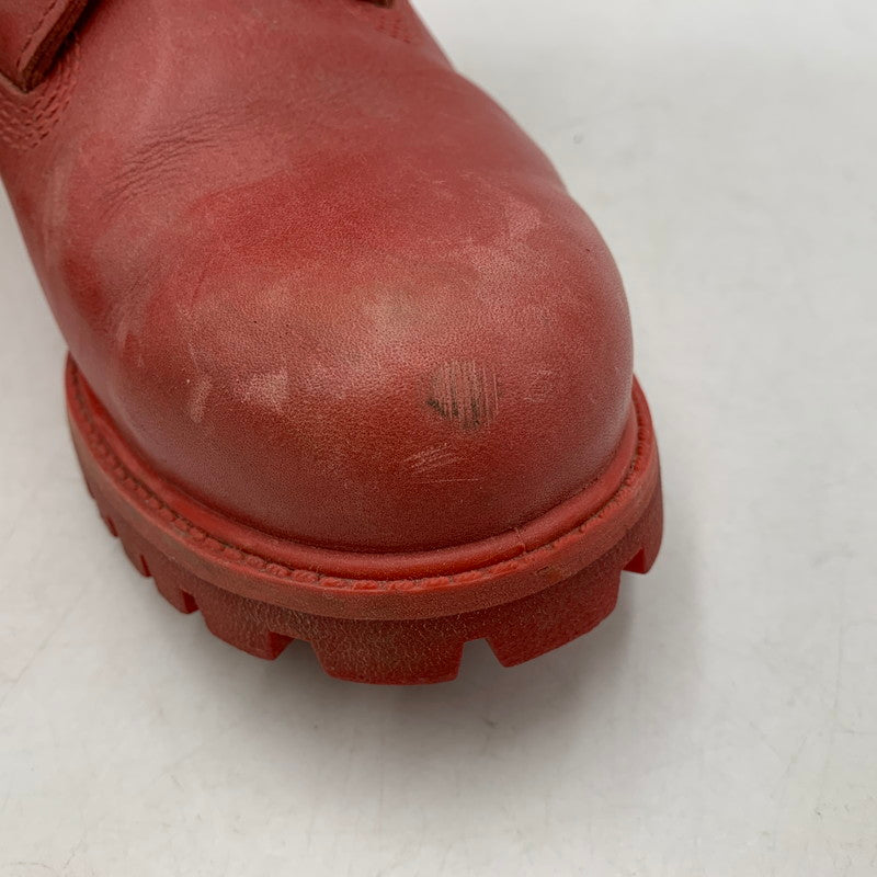 【中古品】【メンズ】 TIMBERLAND ティンバーランド A14LE 6 IN DOUBLE COLLAR BOOT 6インチ ダブル カラー ブーツ 靴 164-260603-kh-02-izu サイズ：26.5 カラー：レッド 万代Net店