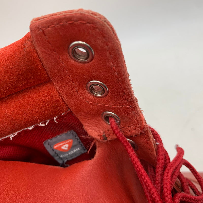 【中古品】【メンズ】 TIMBERLAND ティンバーランド A14LE 6 IN DOUBLE COLLAR BOOT 6インチ ダブル カラー ブーツ 靴 164-260603-kh-02-izu サイズ：26.5 カラー：レッド 万代Net店