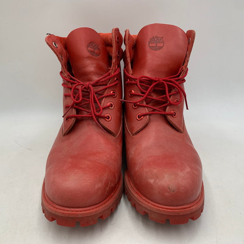 【中古品】【メンズ】 TIMBERLAND ティンバーランド A14LE 6 IN DOUBLE COLLAR BOOT 6インチ ダブル カラー ブーツ 靴 164-260603-kh-02-izu サイズ：26.5 カラー：レッド 万代Net店