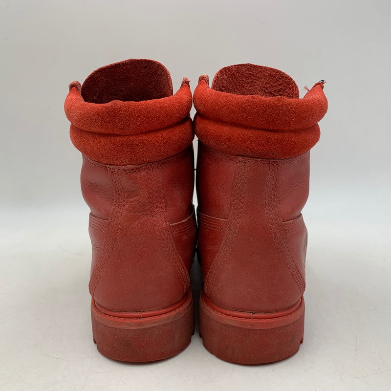 【中古品】【メンズ】 TIMBERLAND ティンバーランド A14LE 6 IN DOUBLE COLLAR BOOT 6インチ ダブル カラー ブーツ 靴 164-260603-kh-02-izu サイズ：26.5 カラー：レッド 万代Net店